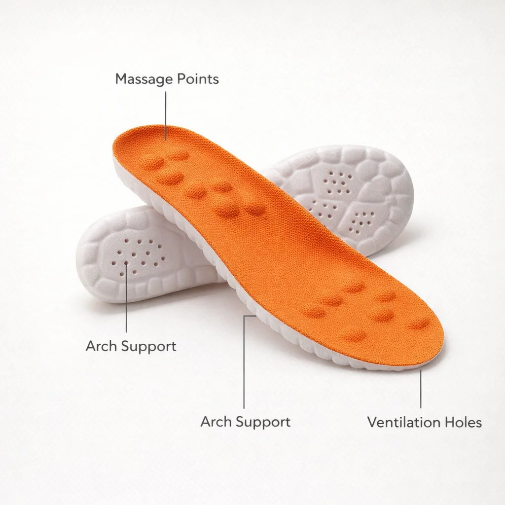 Therapeutic Massage Insoles for Active Comfort - infographic view